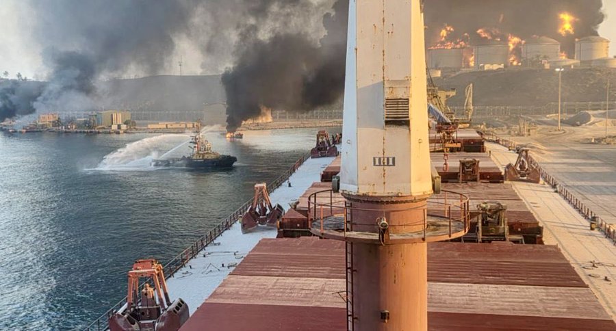 Fuel tanks hit at Salalah port