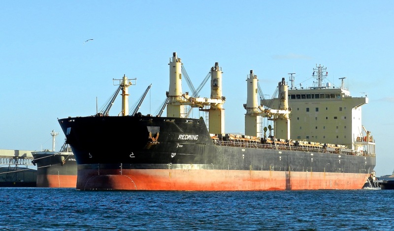 Bulk carrier at sea